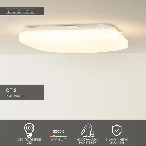 Lucide OTIS - Plafonnière - LED - 1x32W 3000K - Opaal - USP
